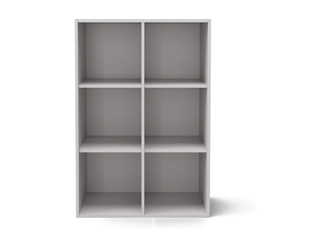 Meuble de rangement 6 cases  panneaux de fibres blanc KENAN