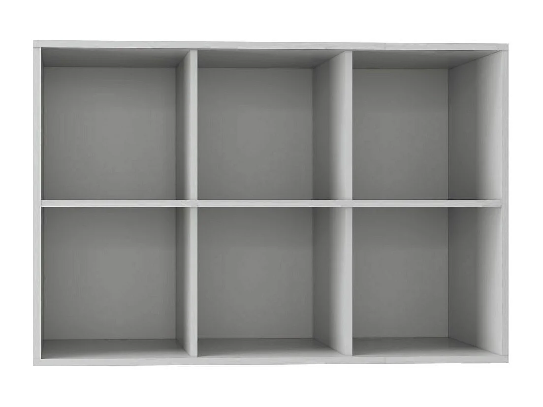 Meuble de rangement 6 cases  panneaux de fibres blanc KENAN