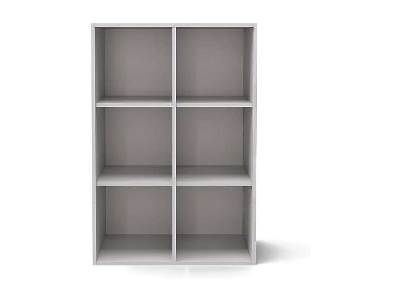 Meuble de rangement 6 cases  panneaux de fibres blanc KENAN