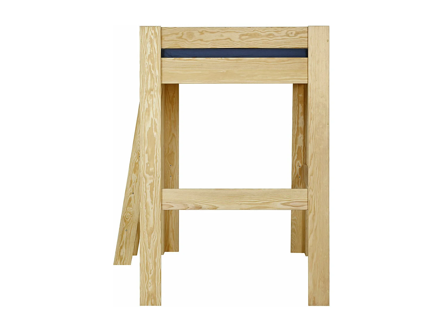 Lit mezzanine 2 places 140x190 cm bois massif bois naturel LEE