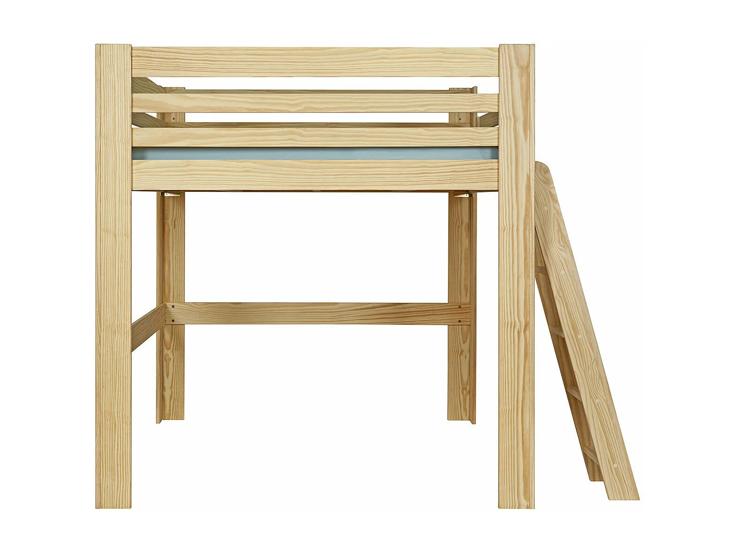 Lit mezzanine 2 places 200x200 cm bois massif bois SURI