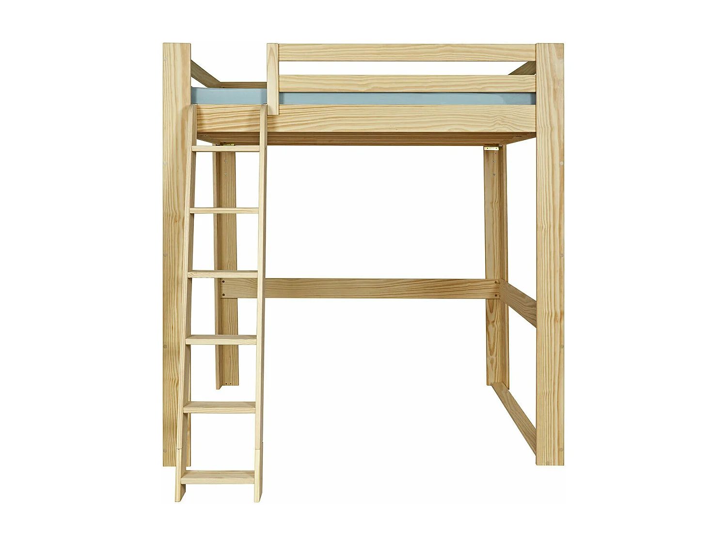 Lit mezzanine 2 places 200x200 cm bois massif bois SURI