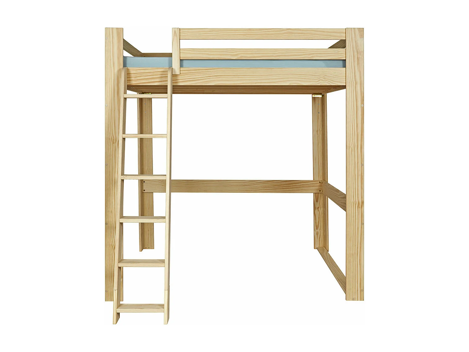 Lit mezzanine 2 places 200x200 cm bois massif bois SURI