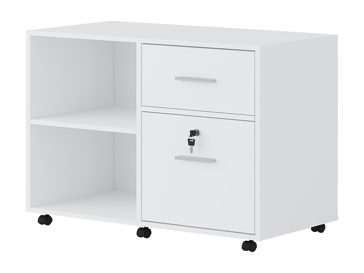 Büroschrank - 2 Schubladen - Weiß - NILIKO günstig online kaufen