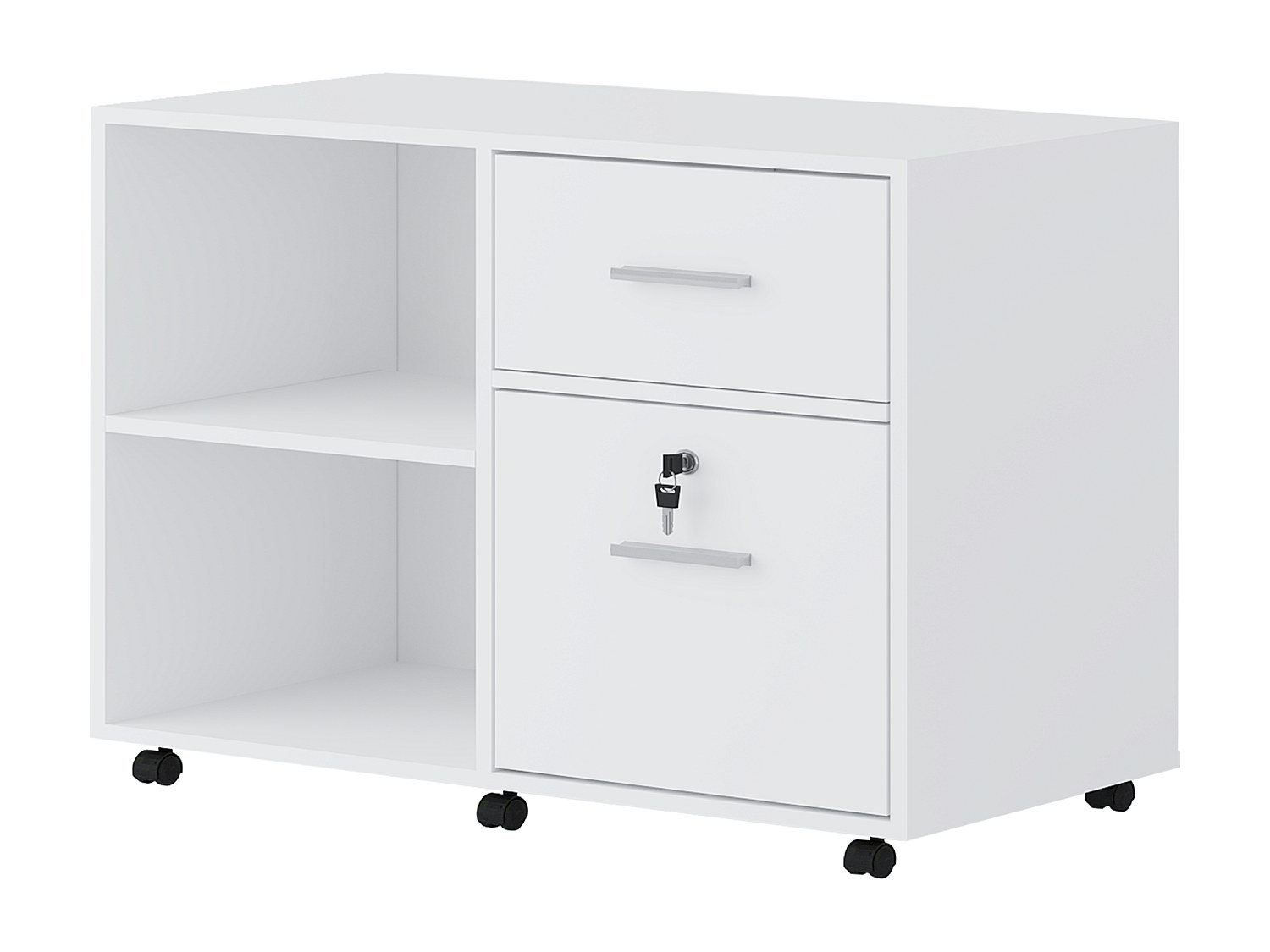 Büroschrank - 2 Schubladen - Weiß - NILIKO günstig online kaufen