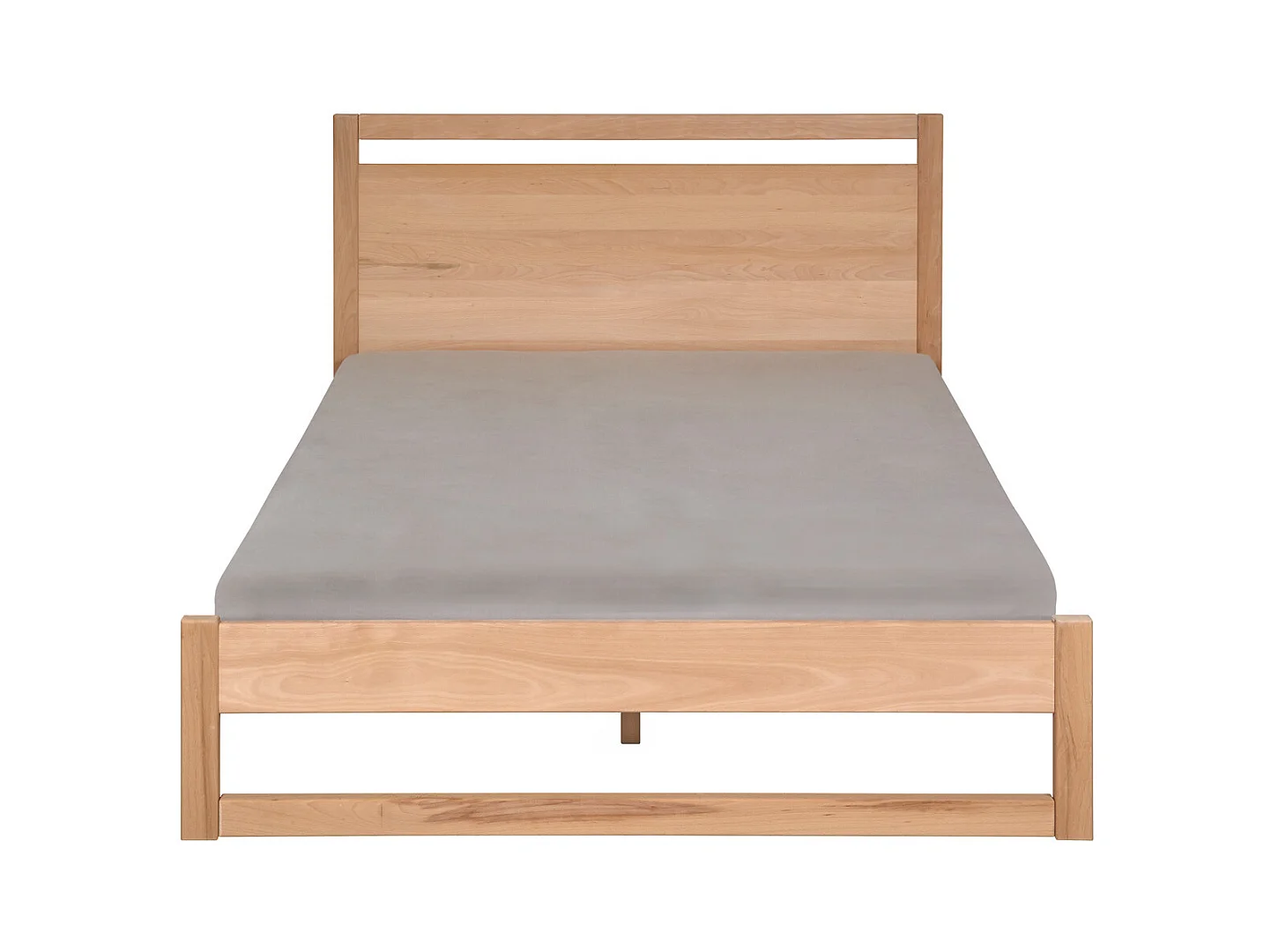 Pack lit avec matelas 120x190 cm bois massif bois naturel LIO