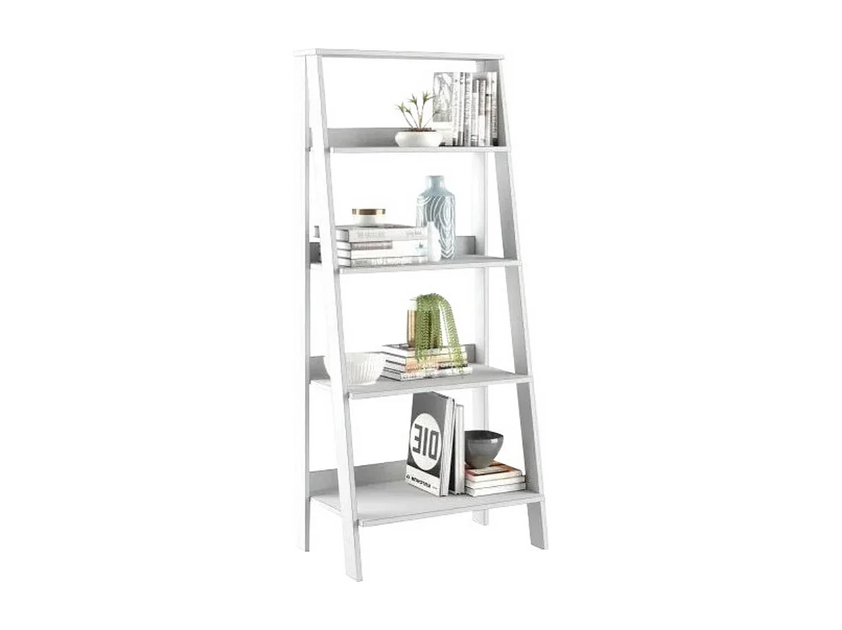 Etagère Escalier 4 Niches Blanche Largeur 61 Hauteur 140.3 Profondeur 40 cm