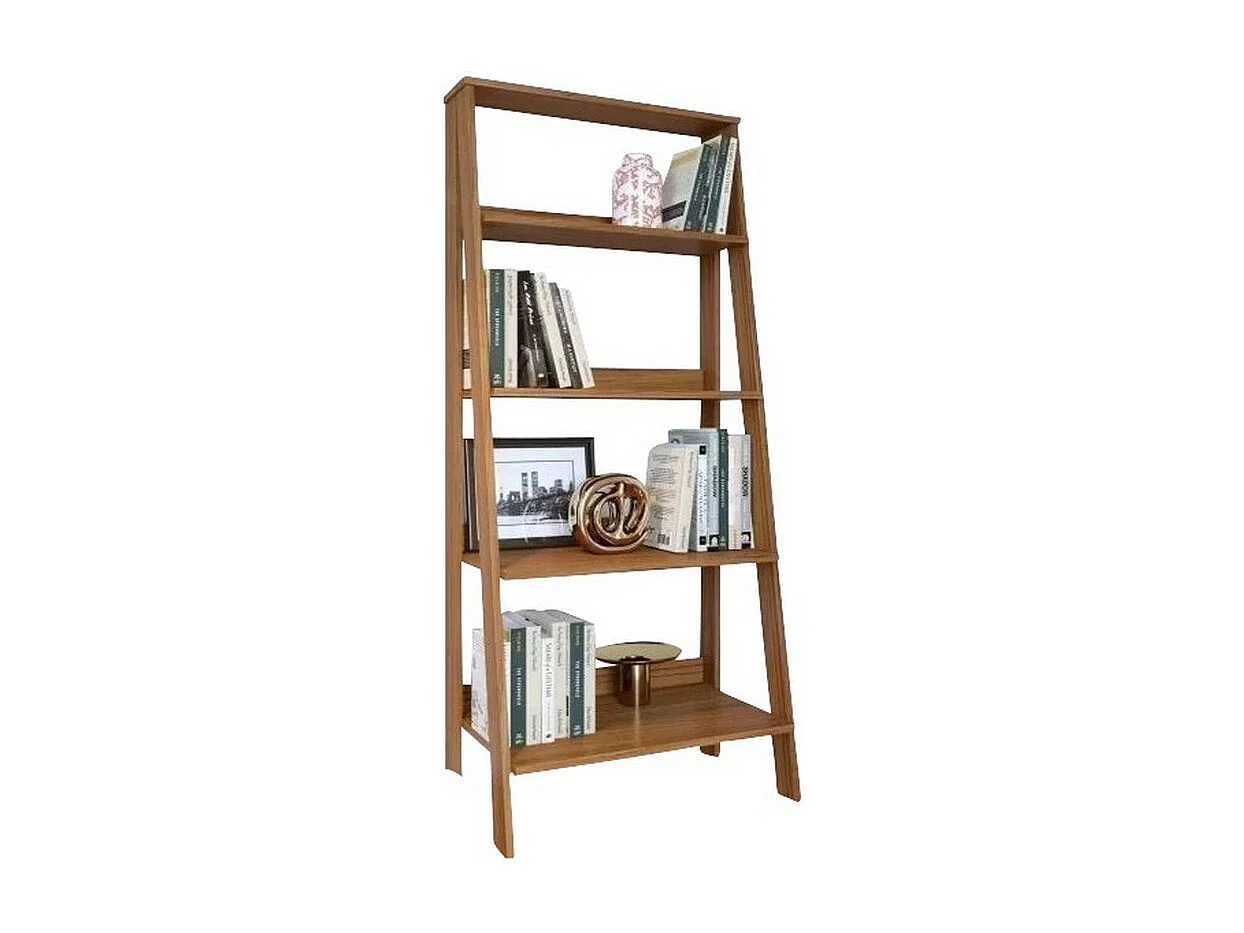 Etagère Escalier 4 Niches Chêne Largeur 61 Hauteur 140.3 Profondeur 40 cm