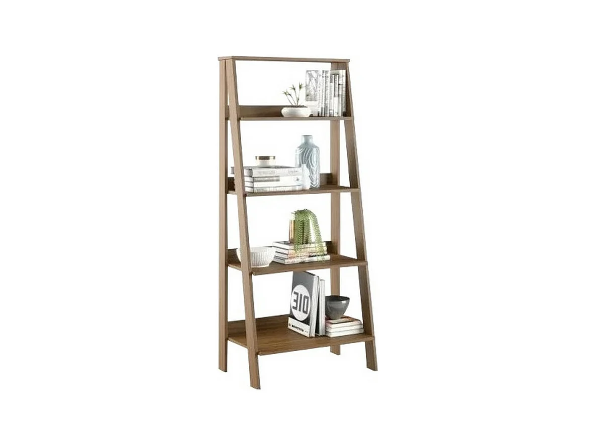 Etagère Escalier 4 Niches Chêne Largeur 61 Hauteur 140.3 Profondeur 40 cm