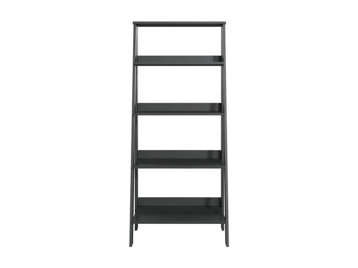 Etagère Escalier 4 Niches Noire Largeur 61 Hauteur 140.3 Profondeur 40 cm