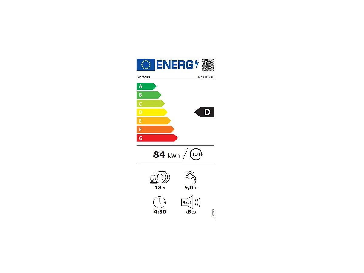 Siemens Lave-vaisselle 13 couverts 42 db gris - SN23HI02KE