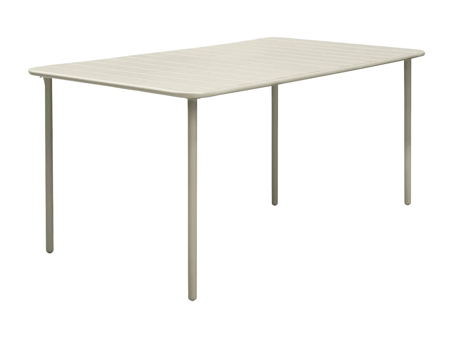 Tavolo da giardino in metallo, 2 poltrone e 4 sedie, beige