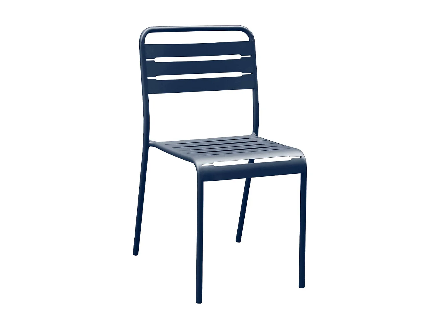 Set tavolo da giardino in acciaio con 2 poltrone e 4 sedie, blu navy