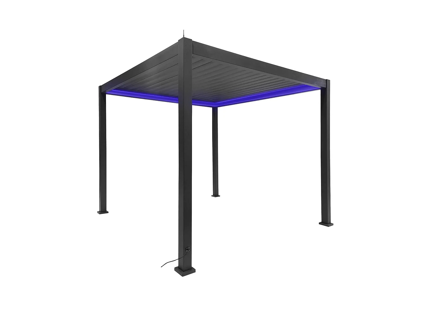 Pergola bioclimatica 3x3m elettrica in alluminio con illuminazione