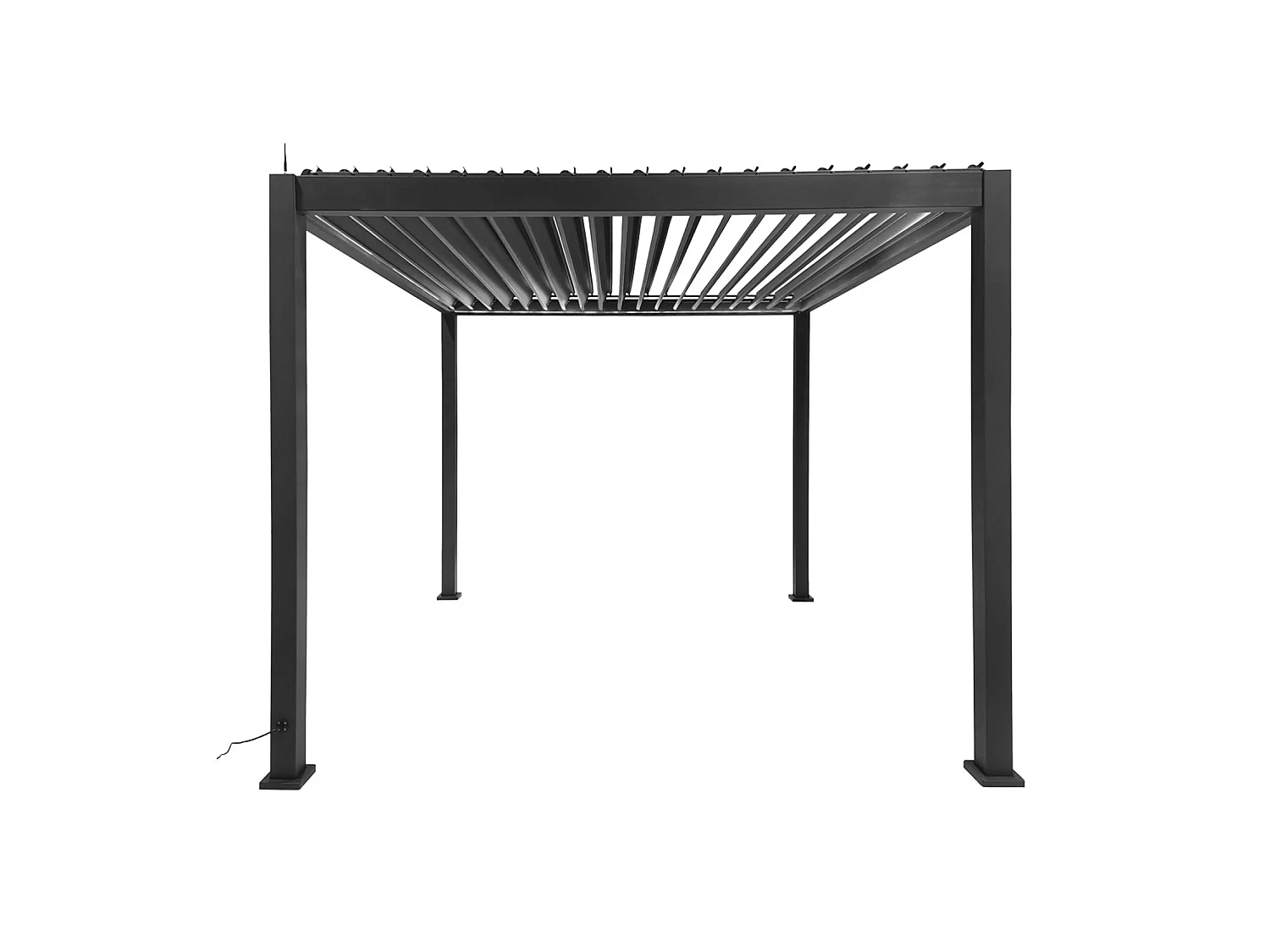 Pergola bioclimatica 3x3m elettrica in alluminio con illuminazione