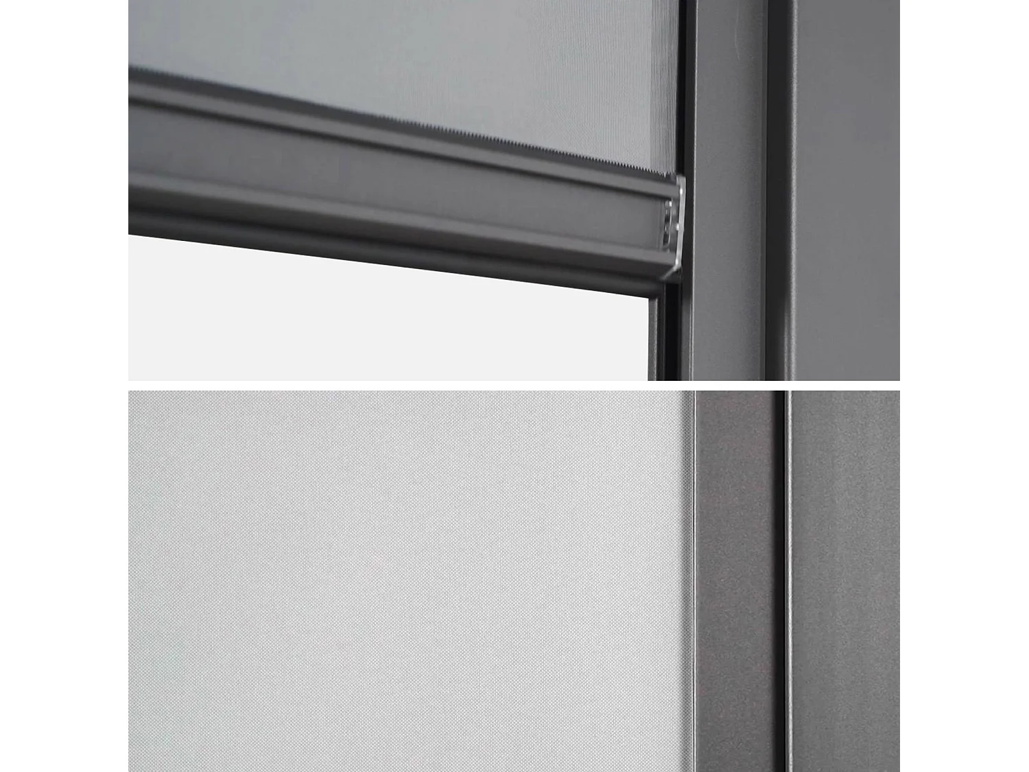 Pérgola bioclimática 3x6m de aluminio + 4 toldos de 3m antracita