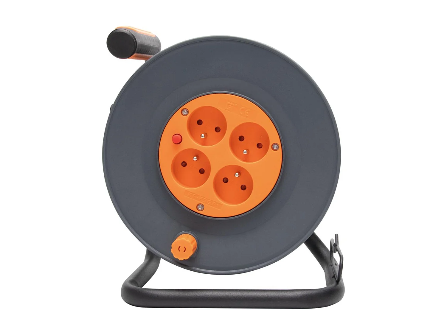 Enrolador Bricolage 4 Tomadas 16A 3G1,5mm² 25m - Zenitech Laranja