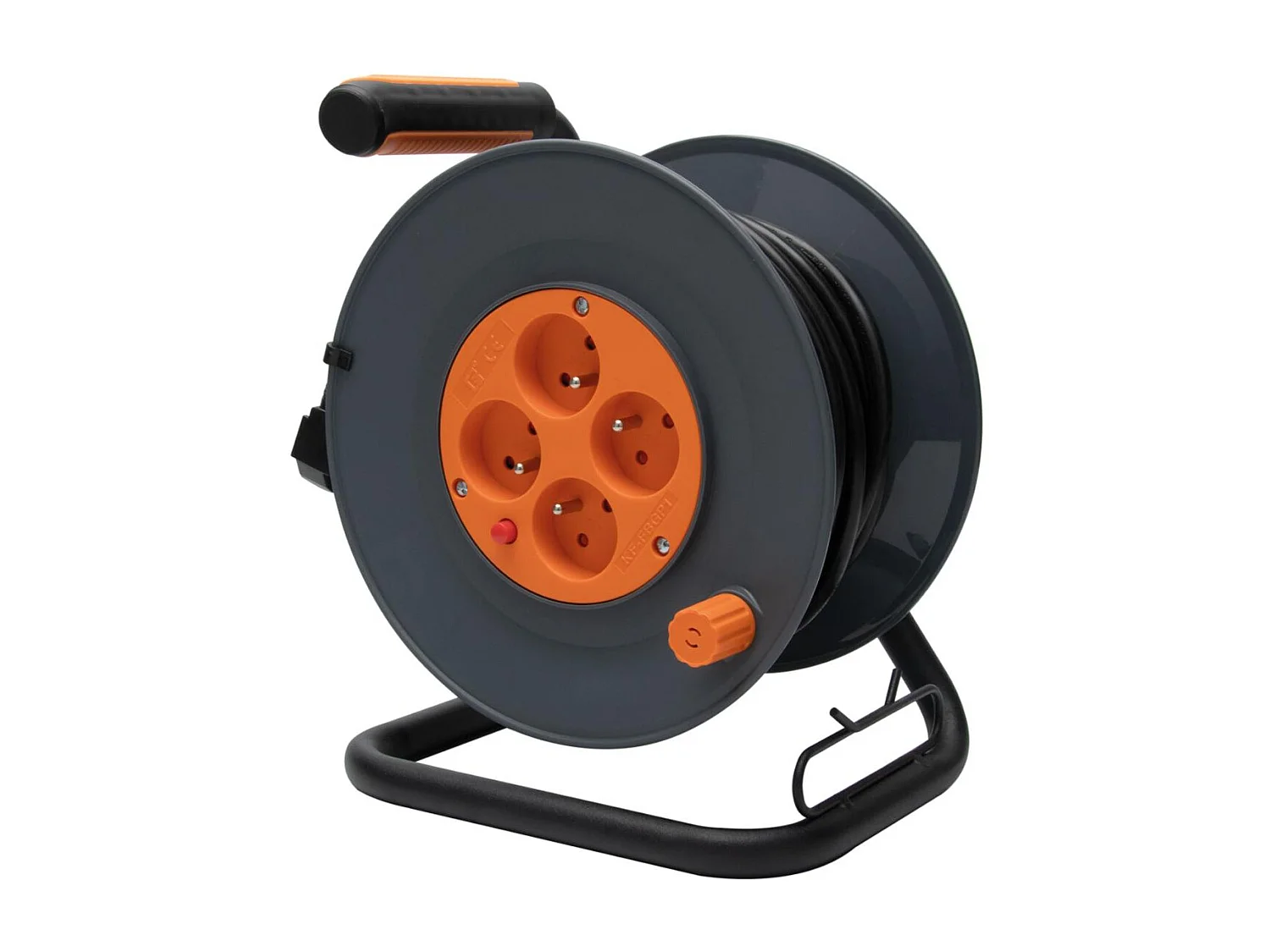 Enrolador Bricolage 4 Tomadas 16A 3G1,5mm² 25m - Zenitech Laranja