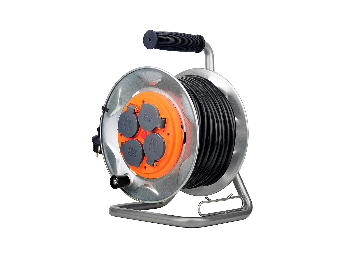 Enrouleur de chantier IP44 4 prises 16A 3G2,5mm² 25m - Orange - Zenitech
