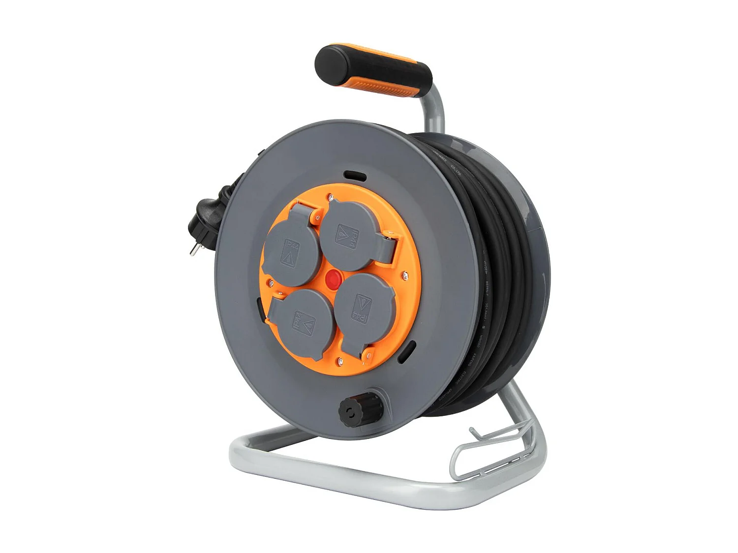 Enrouleur de chantier IP44 4 prises 16A 3G1,5mm² 25m - Orange - Zenitech