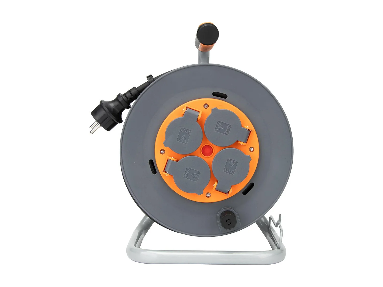 Enrouleur de chantier IP44 4 prises 16A 3G1,5mm² 25m - orange - Zenitech