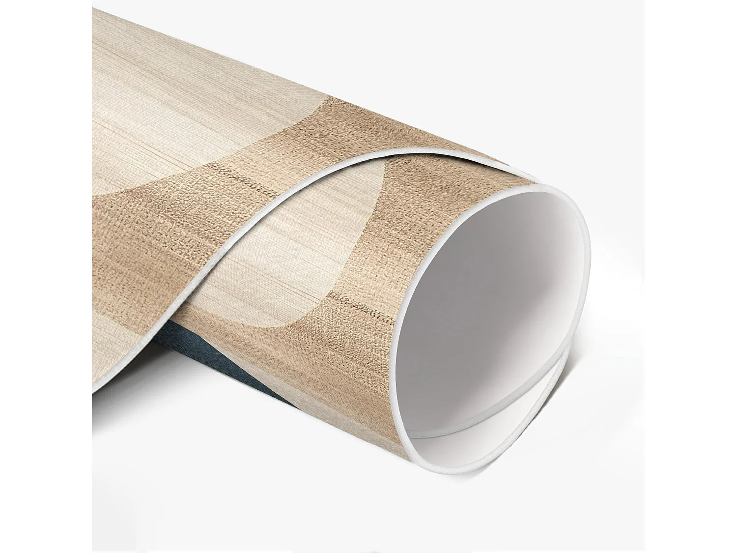 Vinyl-Teppich für Zuhause, Innenteppich mit geometrischen Formen im pastellfarbenen Retro-/Vintage-Stil, 140 cm