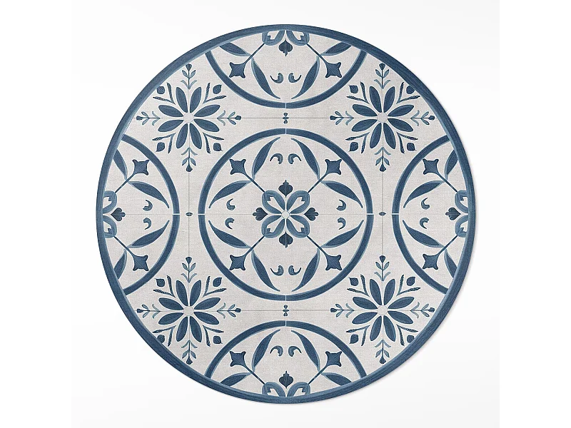 Tapis vinyle pour la maison, Moquette d'intérieur Carreaux de pierre décoratifs avec motif de sol vintage 110 cm