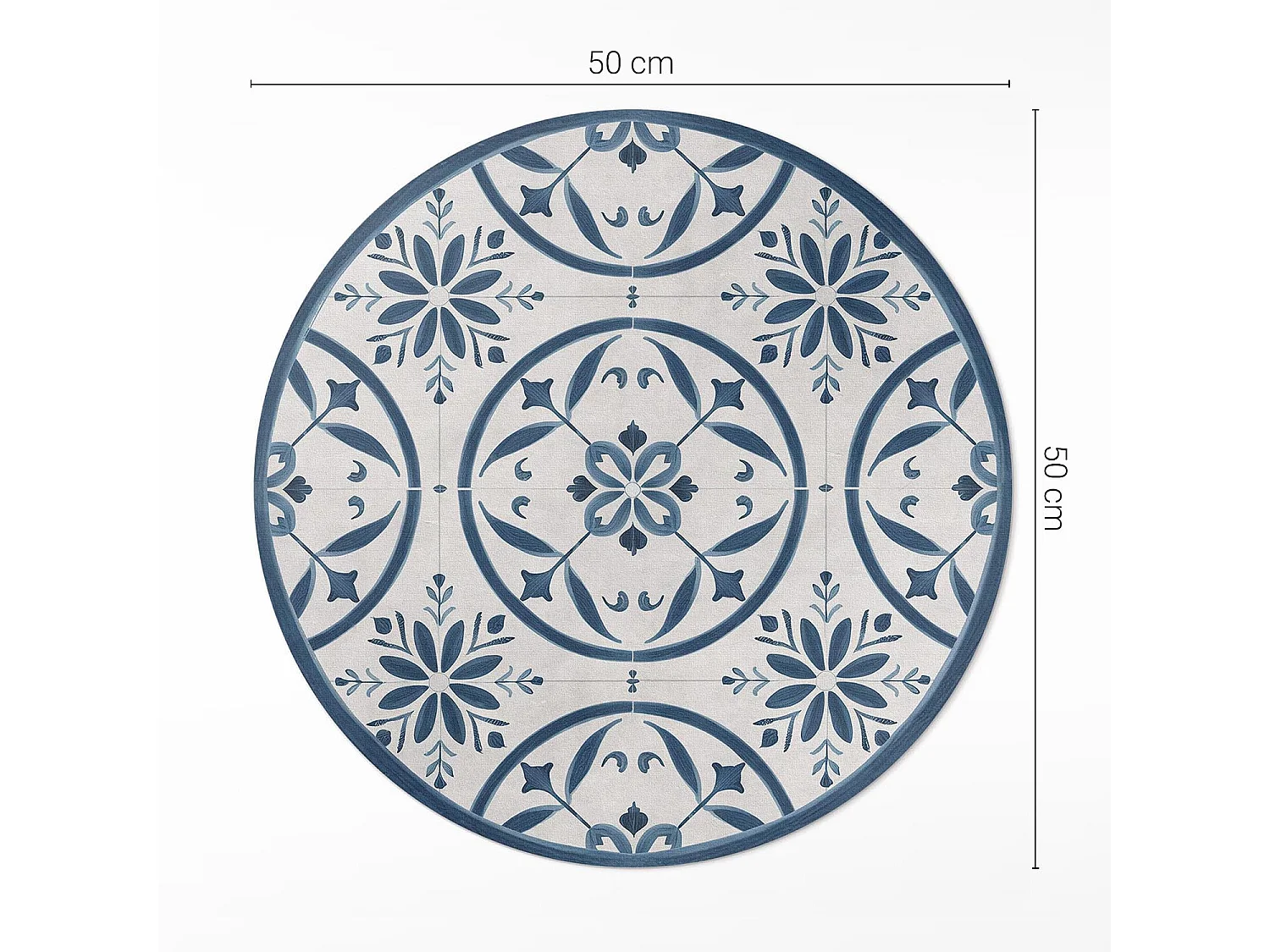 Tapis vinyle pour la maison, Moquette d'intérieur Carreaux de pierre décoratifs avec motif de sol vintage 50 cm