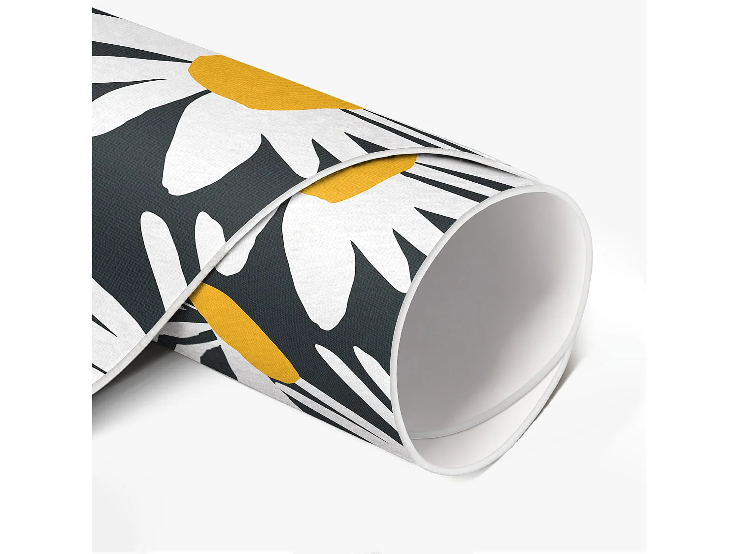 Vinyltapijt voor thuis, binnentapijt Geschilderde madeliefjes, wilde bloemen, 150 cm