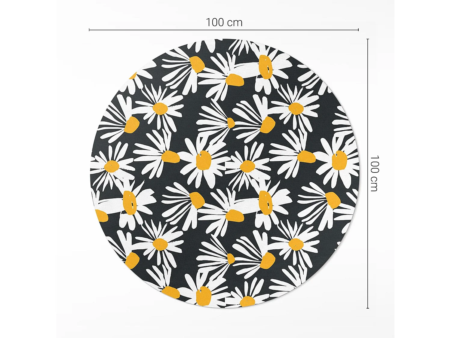 Tapis vinyle pour la maison, Moquette d'intérieur Marguerites et fleurs sauvages peintes 100 cm