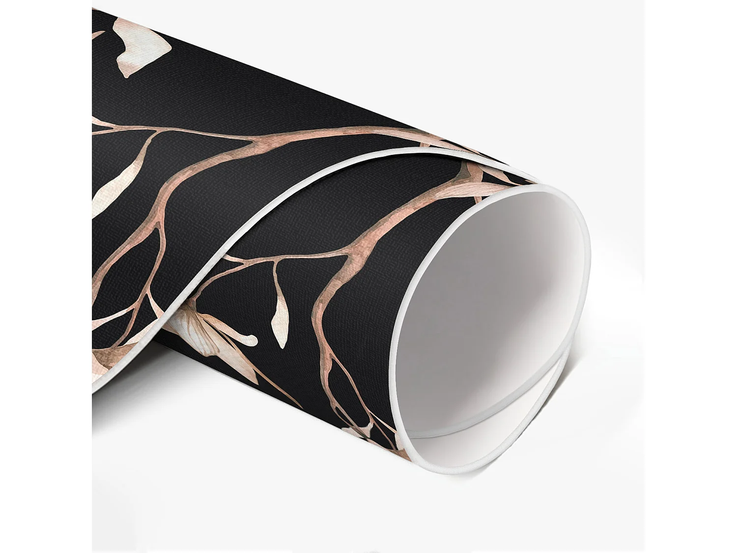 Vinylteppich für Zuhause, Innenteppich Helle Blumen auf Zweigen, Vintage-Muster, 60 cm