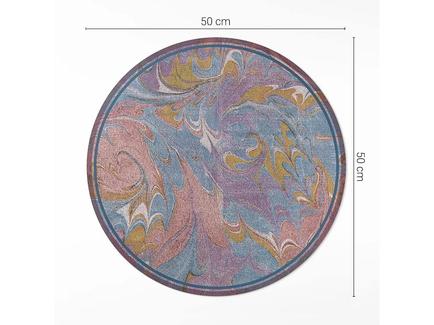 Tappeto in vinile per la casa, tappeto da interni Composizione astratta 50 cm