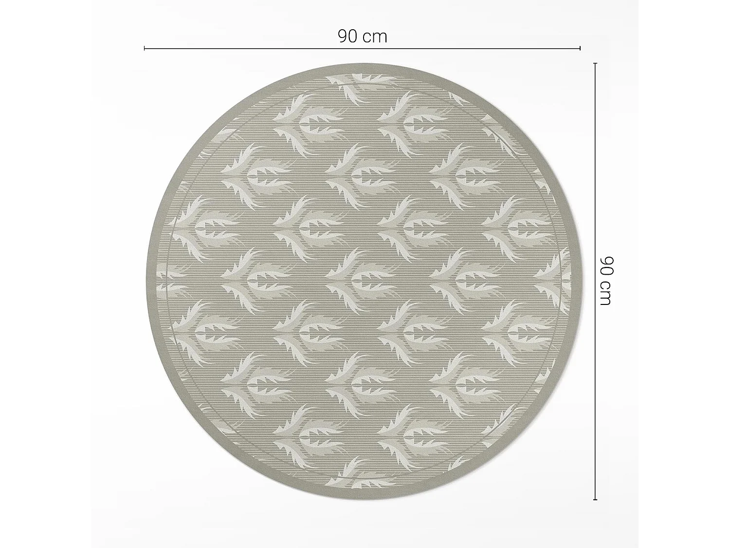 Vinylteppich für Zuhause, Innenteppich Pflanzenornamente regelmäßiges Muster 90 cm