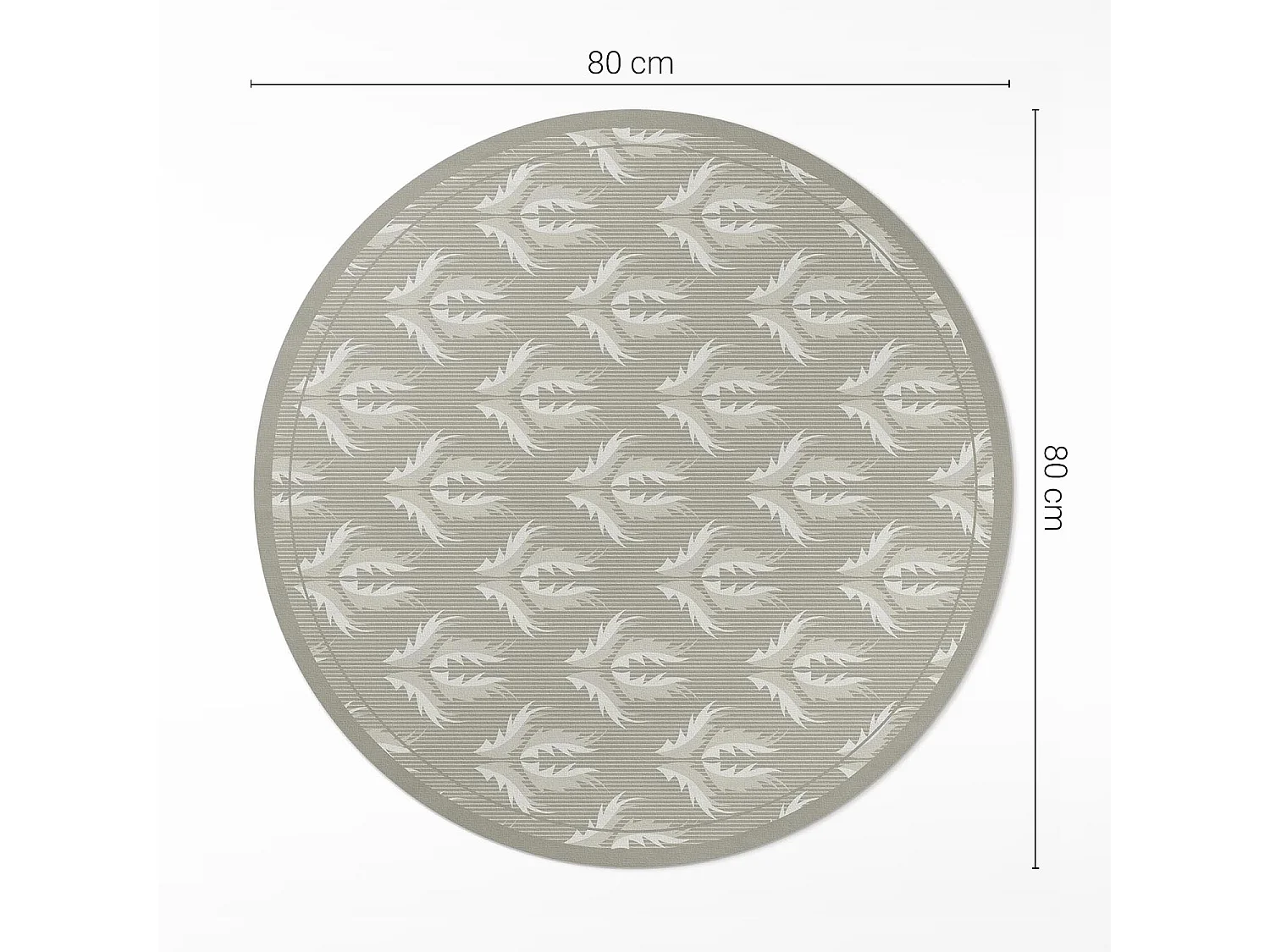 Vinylteppich für Zuhause, Innenteppich Pflanzenornamente regelmäßiges Muster 80 cm