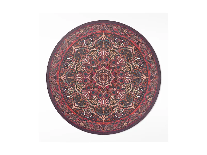Vinyl-Teppich für Zuhause, Innenteppich, dekoratives Mandala im persischen/türkischen Vintage-Stil, 90 cm