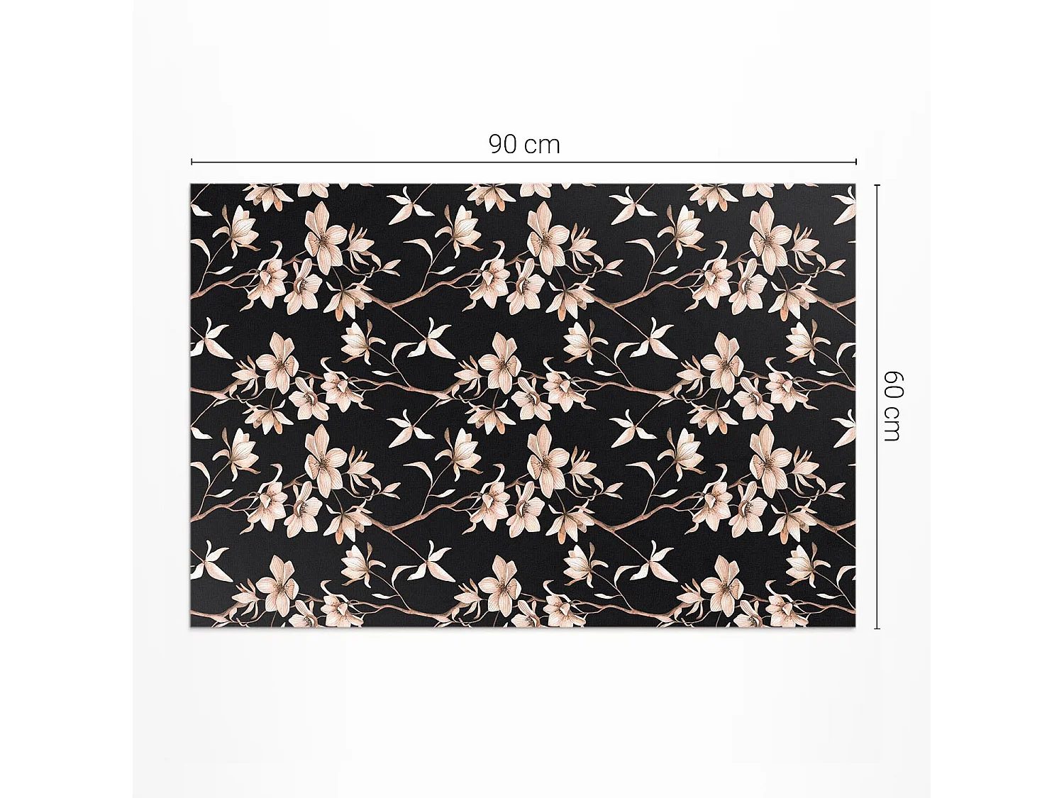 Tapis vinyle pour la maison, Moquette d'intérieur Fleurs lumineuses sur les rameaux - 60x90 cm