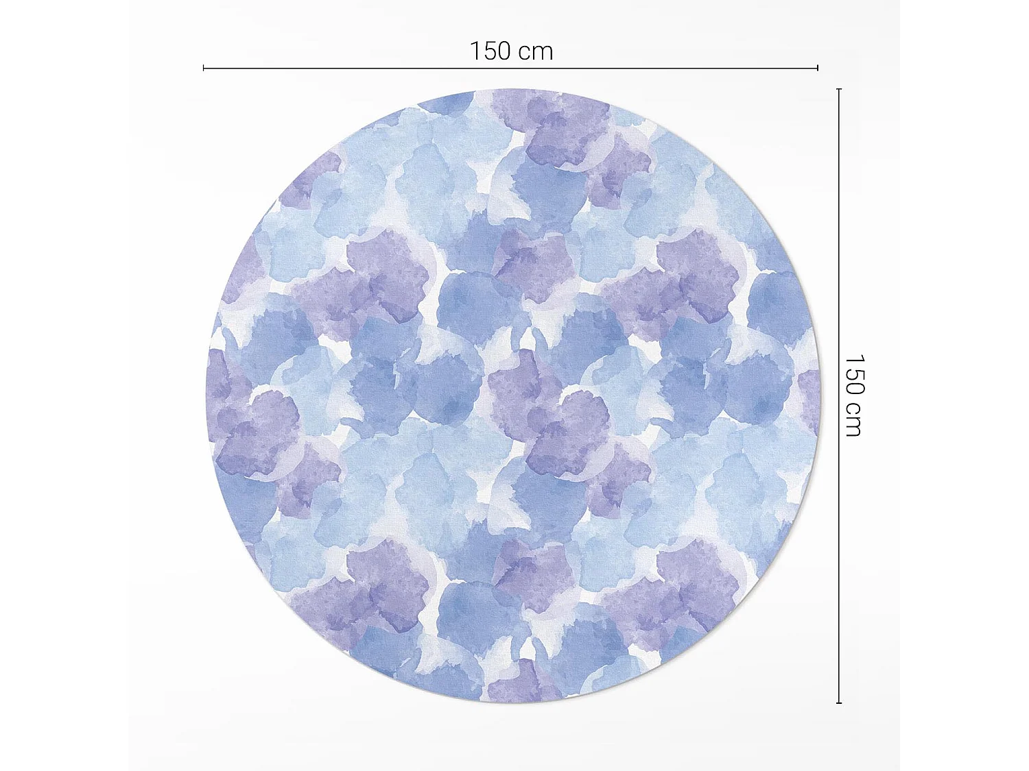 Vinylteppich für Zuhause, Innenteppich Aquarellflecken abstrakt 150 cm