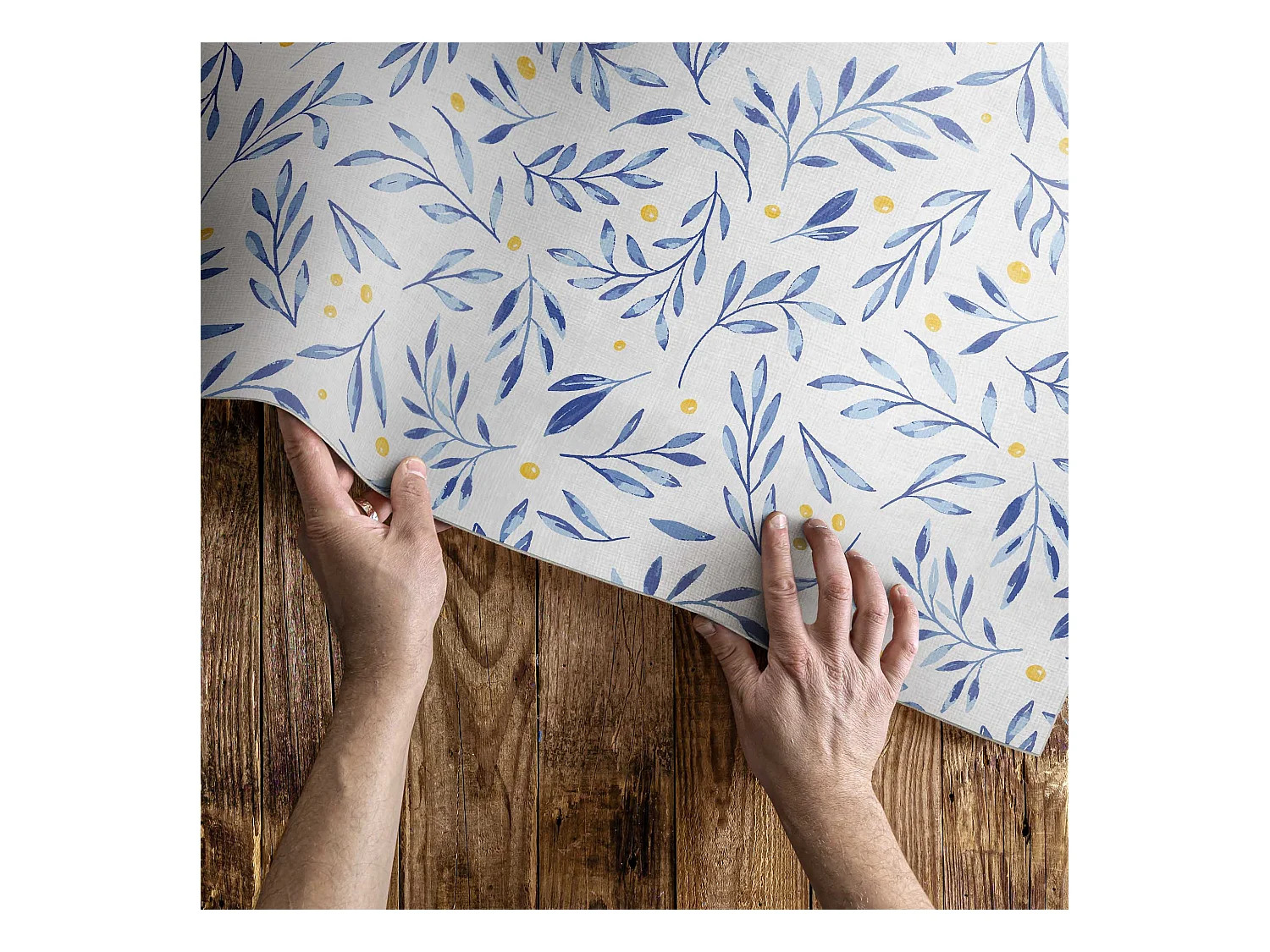 Tapis vinyle pour la maison, Moquette d'intérieur Brindilles, feuilles, pois bohèmes - 80x120 cm