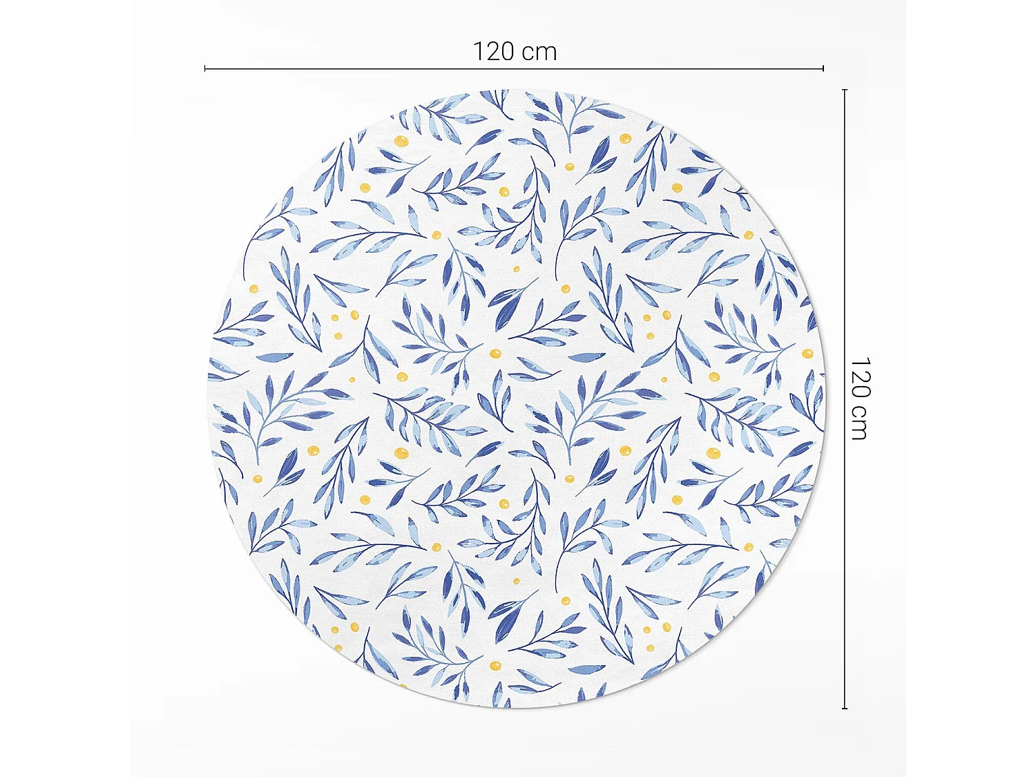 Vinyltapijt voor thuis, binnentapijt Subtiele aquareltakjes bladeren boho stippen 120 cm