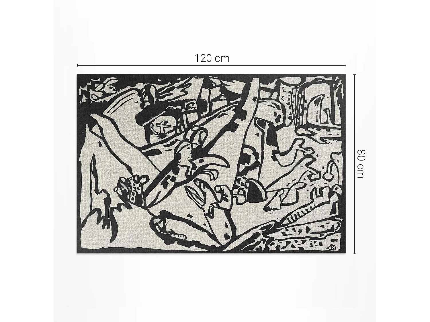 Vinylteppich für Zuhause, Innenteppich Komposition von Wassily Kandinsky – 80x120 cm