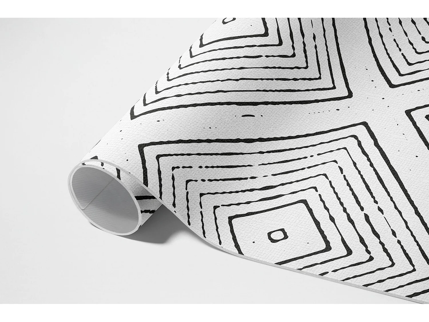 Tapis vinyle pour la maison, Moquette d'intérieur Modèle boho de carrés réguliers - 60x90 cm