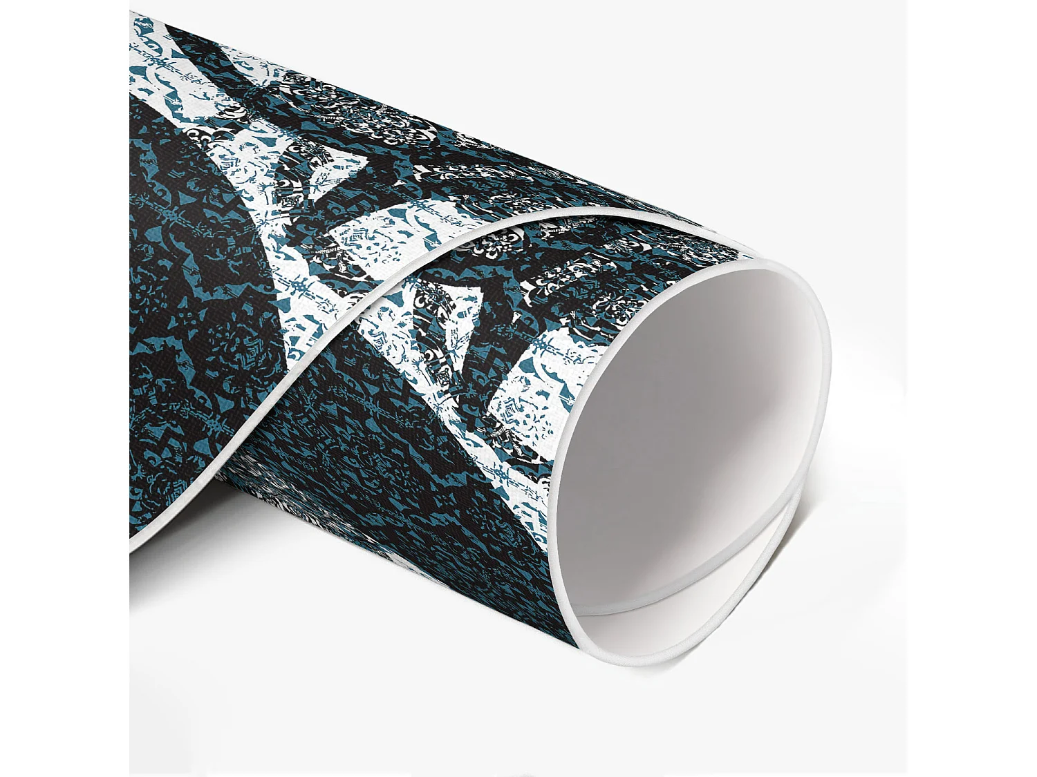 Tapis vinyle pour la maison, Moquette d'intérieur Modèle sans couture de brindilles, feuilles de plantes décoratives 120 cm