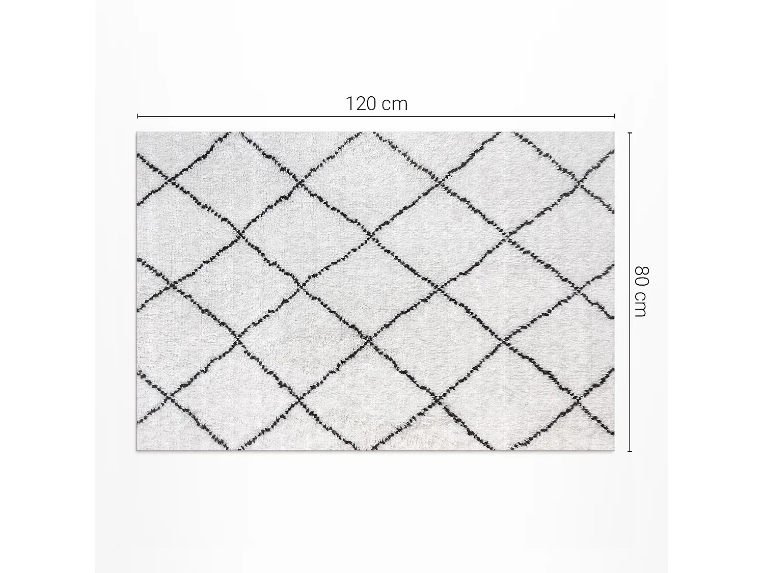 Vinylteppich für Zuhause, Innenteppich mit einem Muster, das schwarze Linien imitiert – 80x120 cm