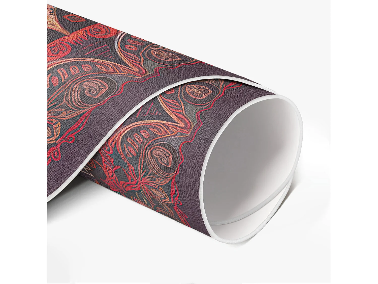 Tapis vinyle pour la maison, Moquette d'intérieur Mandala décoratif de style persan/turc vintage 130 cm