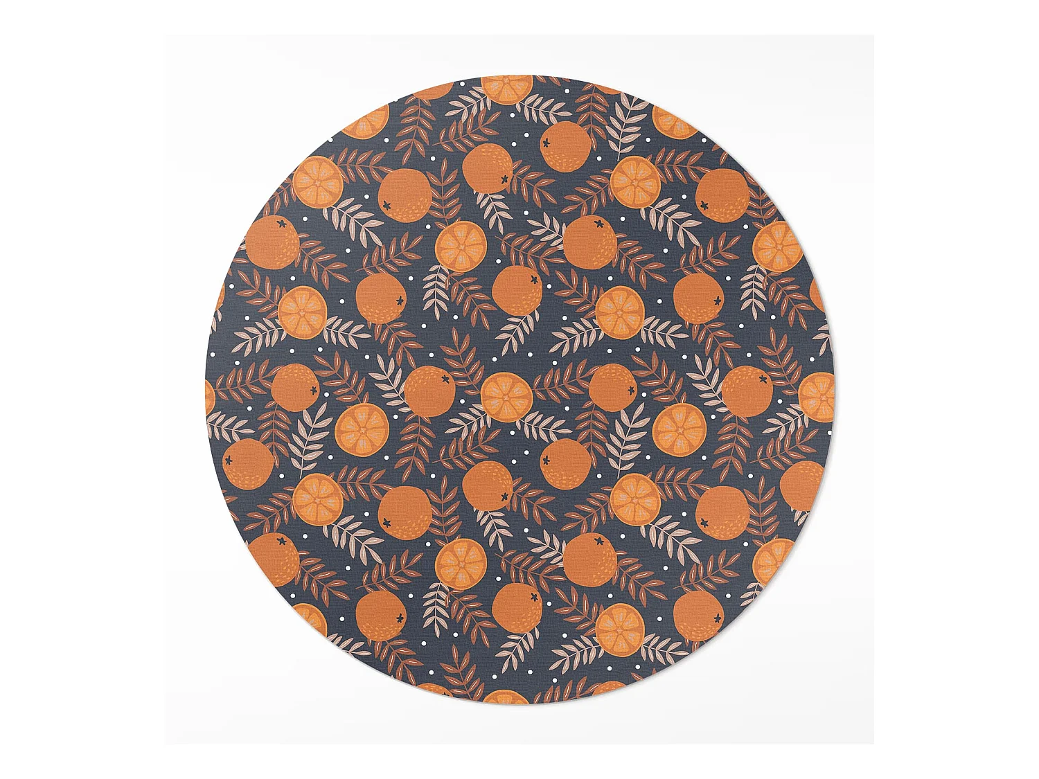 Tapis vinyle pour la maison, Moquette d'intérieur Illustration d'oranges et de feuilles 140 cm