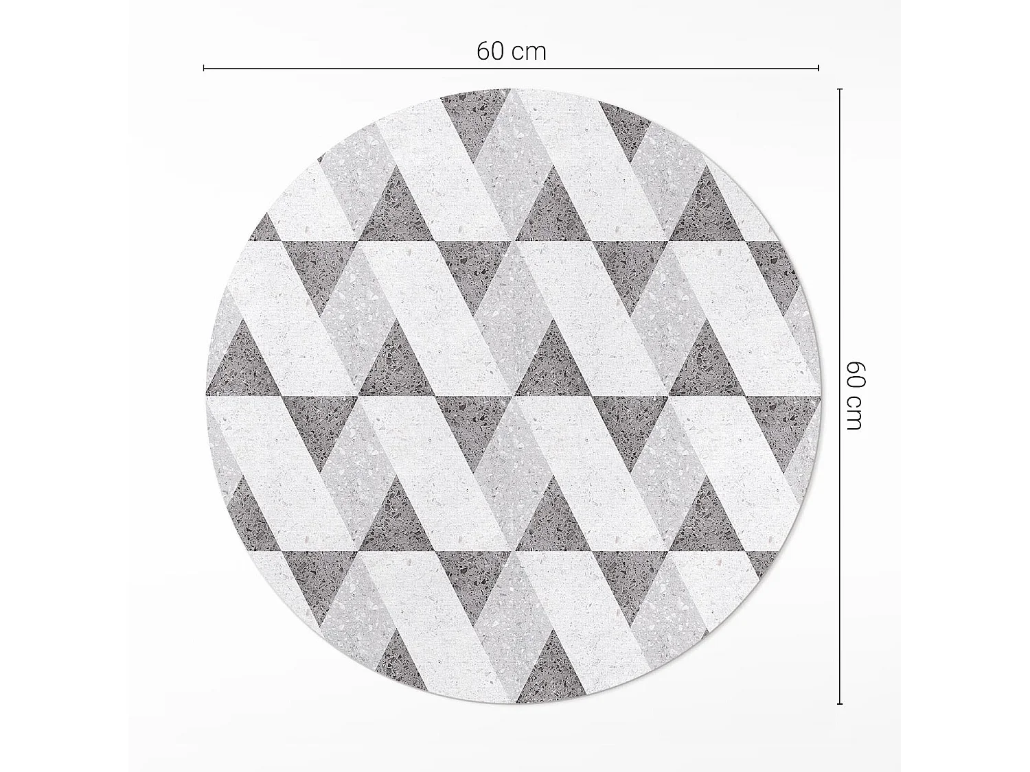 Tapis vinyle pour la maison, Moquette d'intérieur Carreaux de pierre géométriques 60 cm