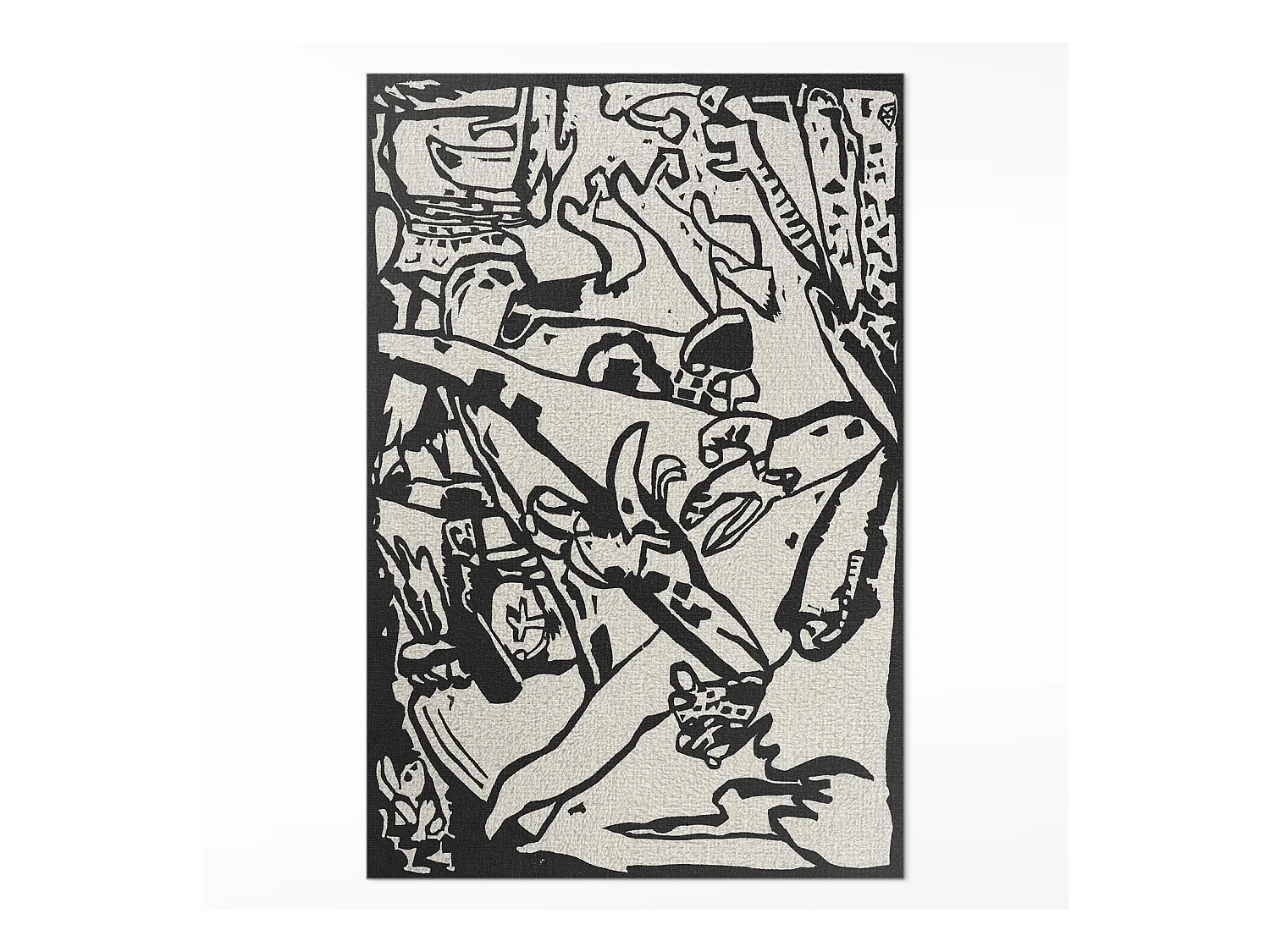 Tapis vinyle pour la maison, Moquette d'intérieur Composition de Vassily Kandinsky - 100x150 cm