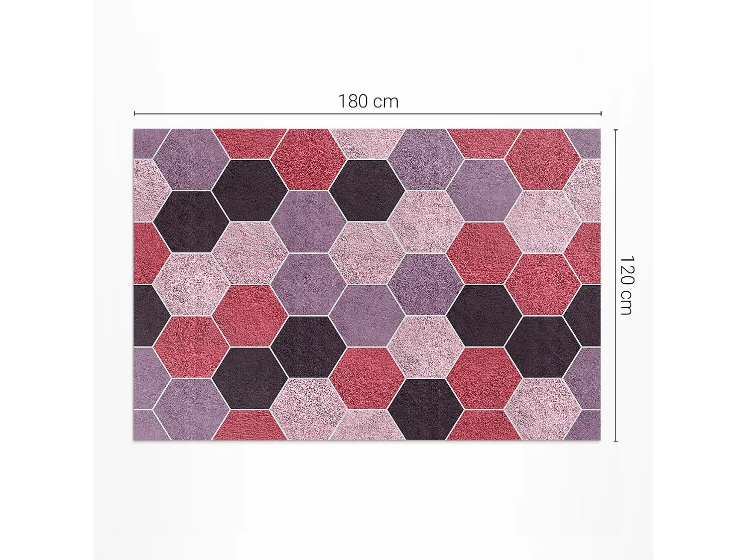 Tapis vinyle pour la maison, Moquette d'intérieur Motif géométrique régulier - 120x180 cm
