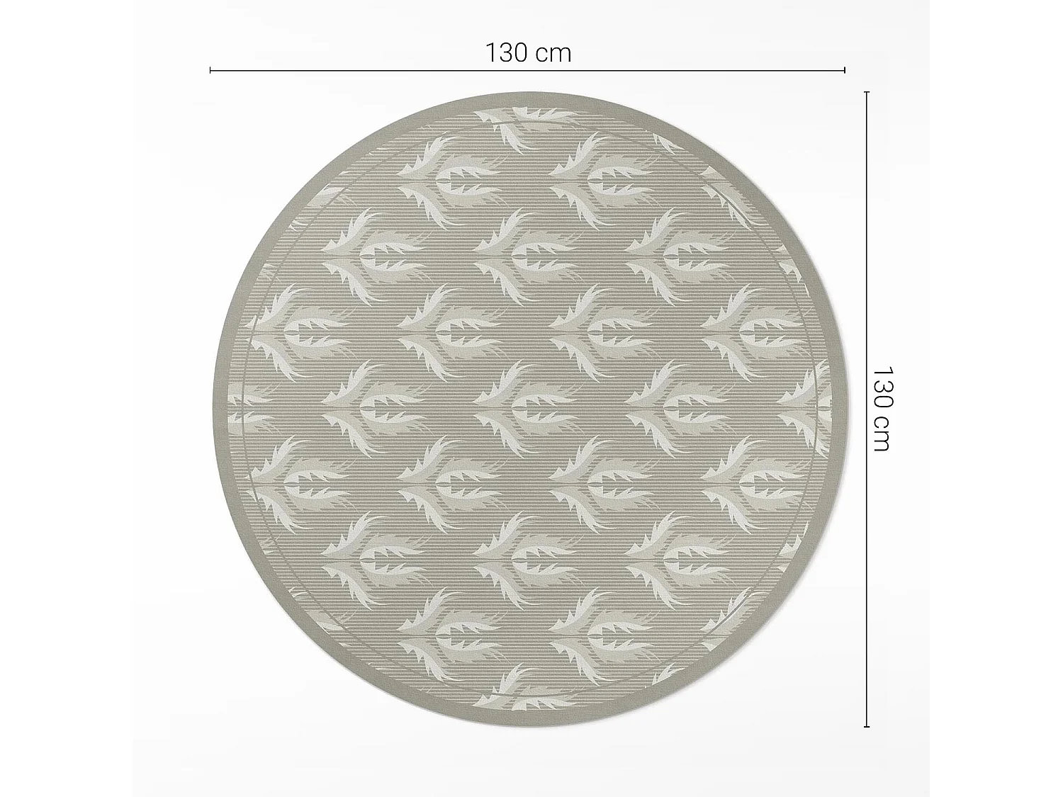 Tapis vinyle pour la maison, Moquette d'intérieur Modèle régulier d’ornements végétaux 130 cm