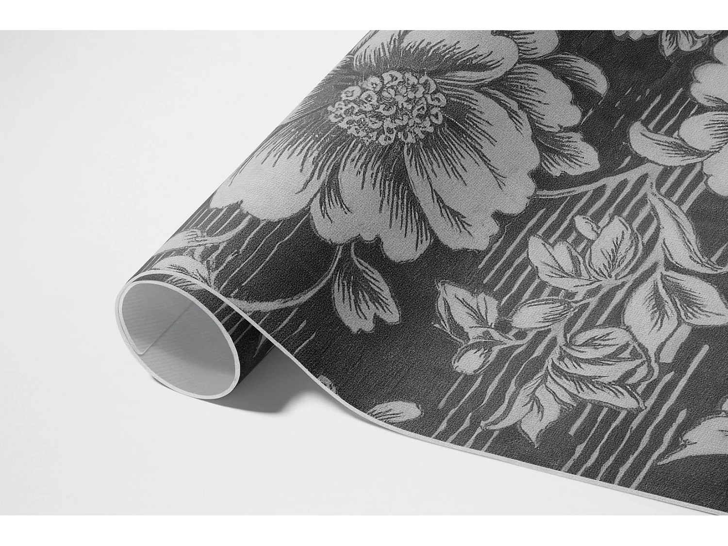 Vinylteppich für Zuhause, Innenteppich Dezente florale Akzente – 150x225 cm